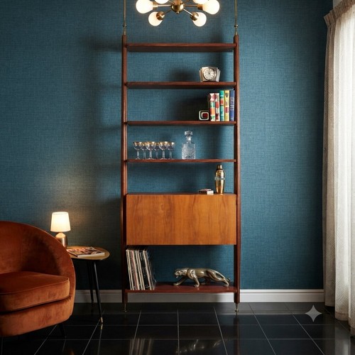 Libreria vintage con vano - vano, bar