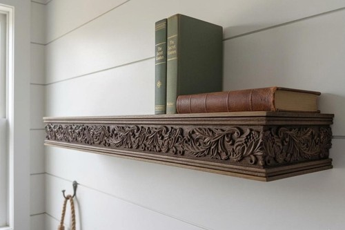 Handmade floating shelf - shelf,, solid