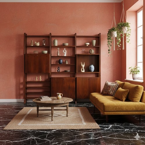 Libreria vintage noce con - vintage,