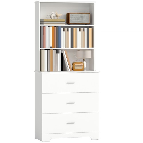 Homcom libreria muro con 3 - a,